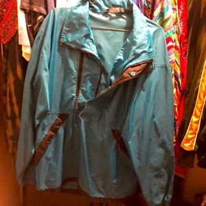 Vintage Sierra Sport quarter zip wind breaker teal/black